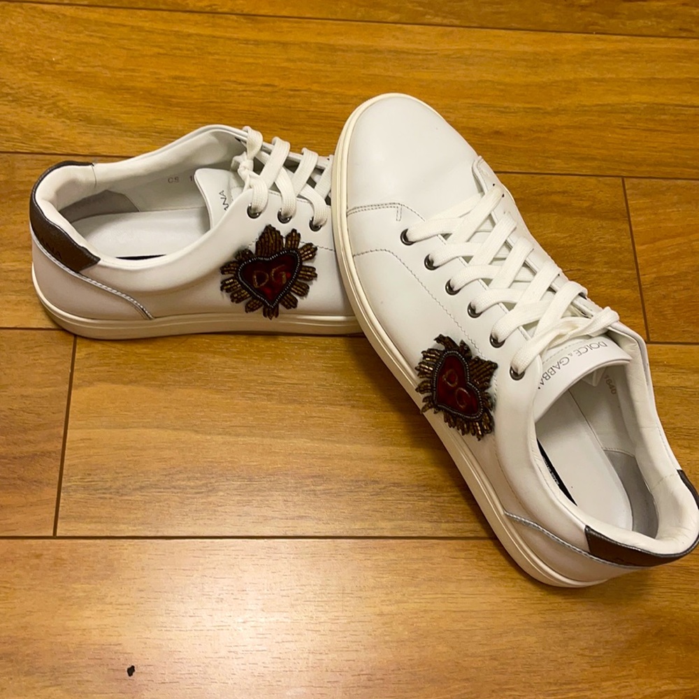 Dolce and Gabbana white sneakers shoes